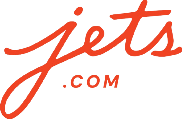 Jet.com logo in orange script with '.com' below.